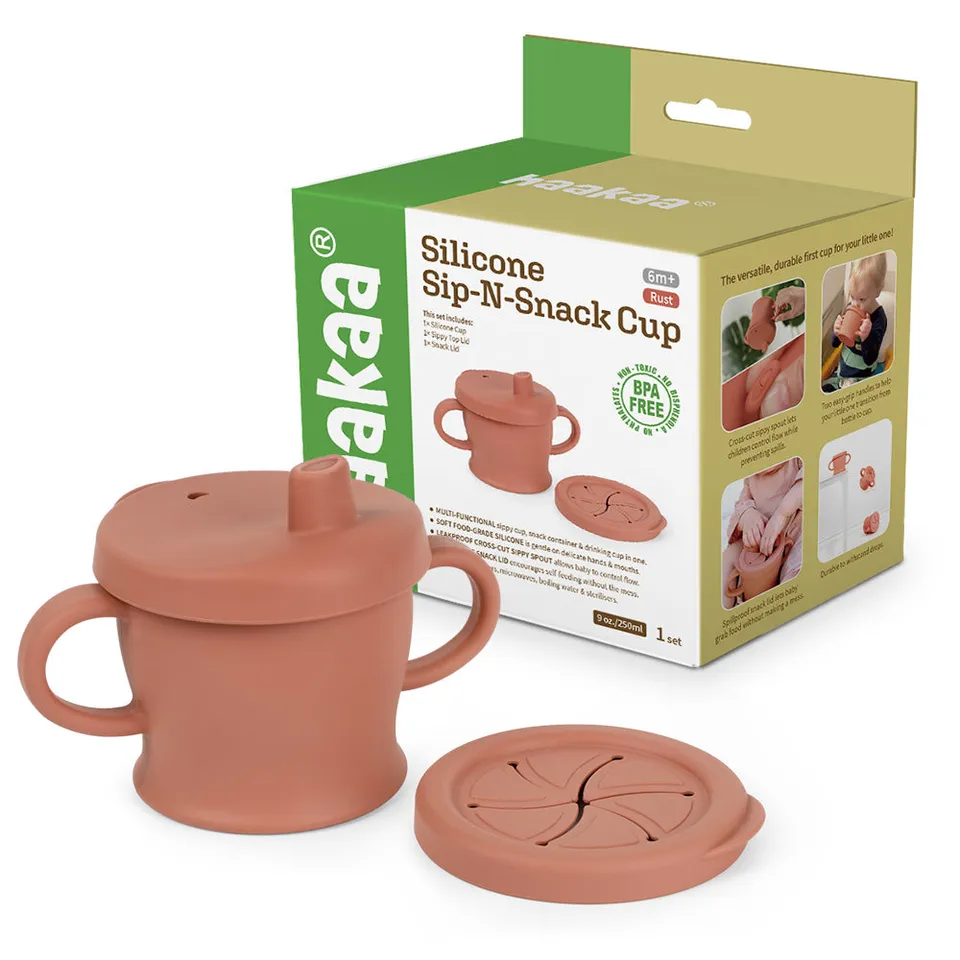 haakaa-silicone-sip-n-snack-cup-8-oz image 1