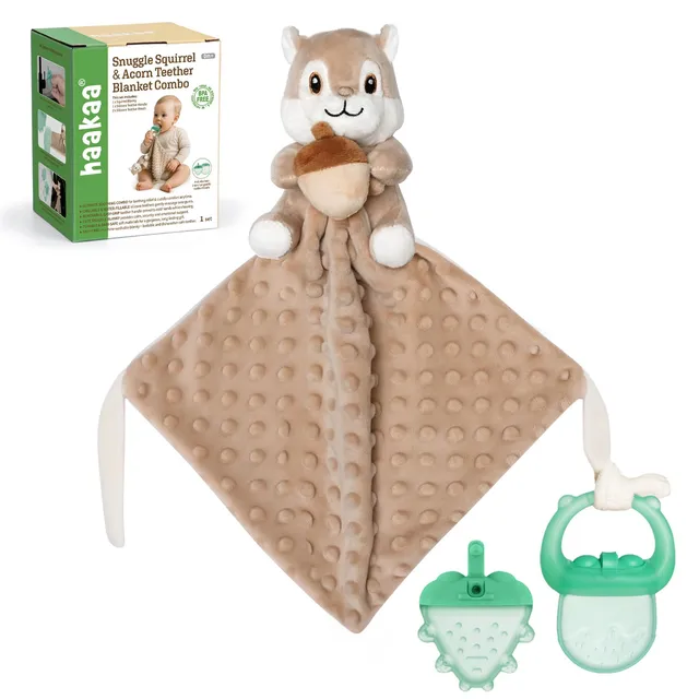 haakaa-baby-lovey-with-freezer-teether-security-blanket-and-water-fillable-teeth image 1