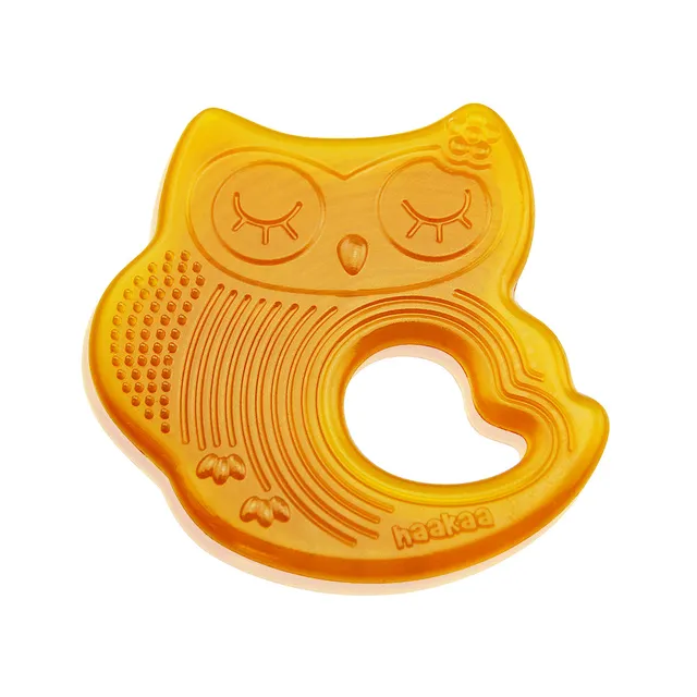 haakaa-sleeping-owl-natural-rubber-teether-1-pk image 1
