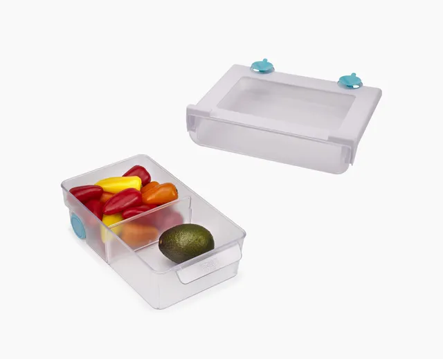 joseph-joseph-fridgestore-2-piece-clear-under-shelf-drawer-storage-bin-set image 1