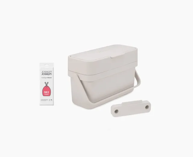 joseph-joseph-compo-4l-stone-food-waste-caddy-starter-set-with-liners-filters image 1