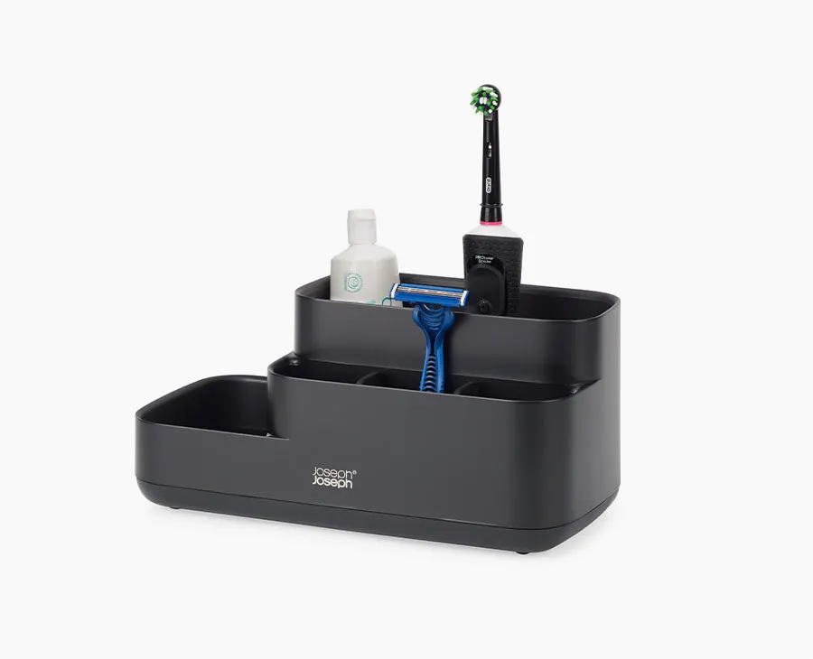 joseph-joseph-easystore-matt-black-bathroom-storage-caddy image 1