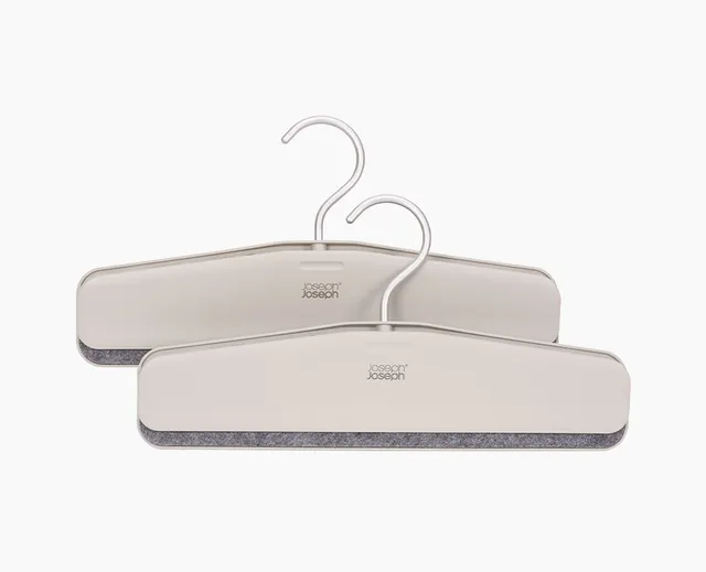 joseph-joseph-orderly-easy-grip-set-of-2-ecru-skirt-trouser-hangers image 1