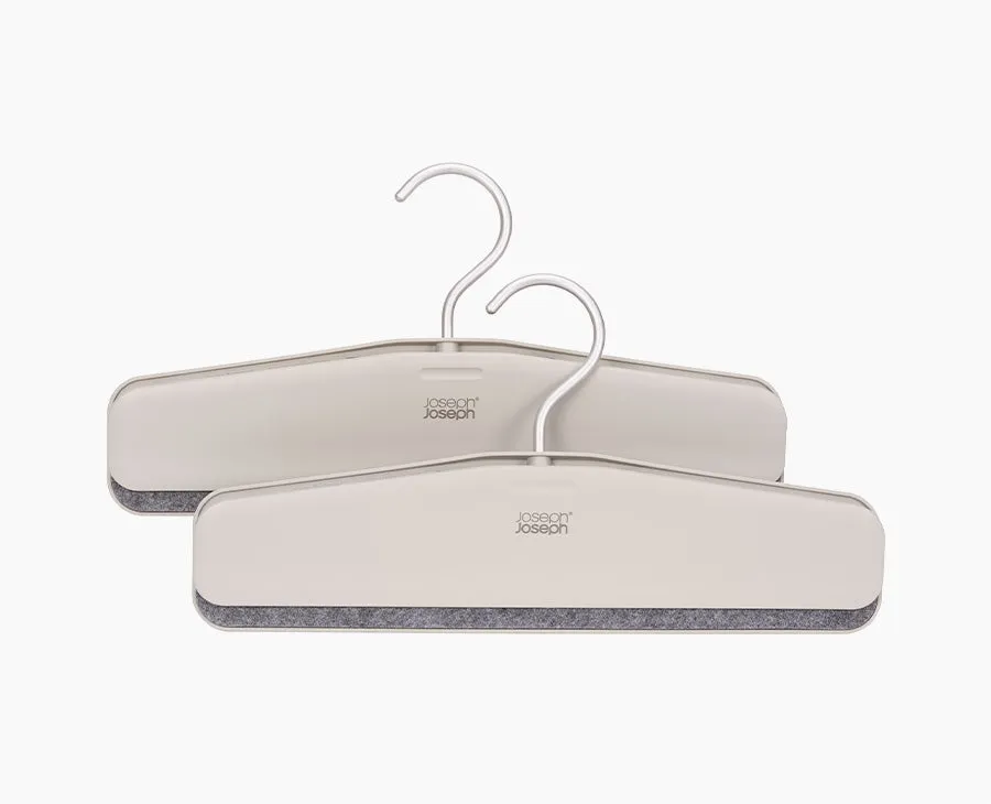 joseph-joseph-orderly-easy-grip-set-of-2-ecru-skirt-trouser-hangers image 1