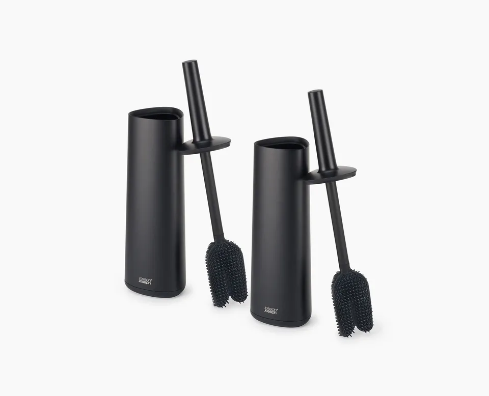 joseph-joseph-flex-360-toilet-brush-matt-black-pack-of-2 image 1