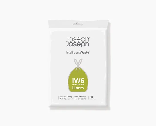 joseph-joseph-iw6-30l-clear-bin-liners-pack-of-20-for-totem-max-totem-pop-60l image 1