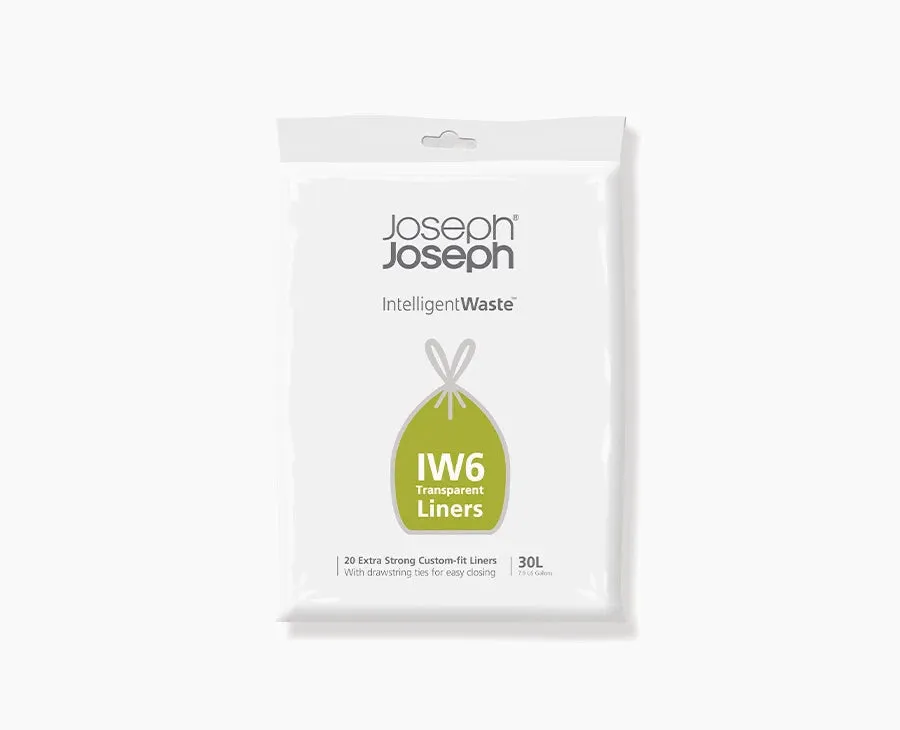 joseph-joseph-iw6-30l-clear-bin-liners-pack-of-20-for-totem-max-totem-pop-60l image 1