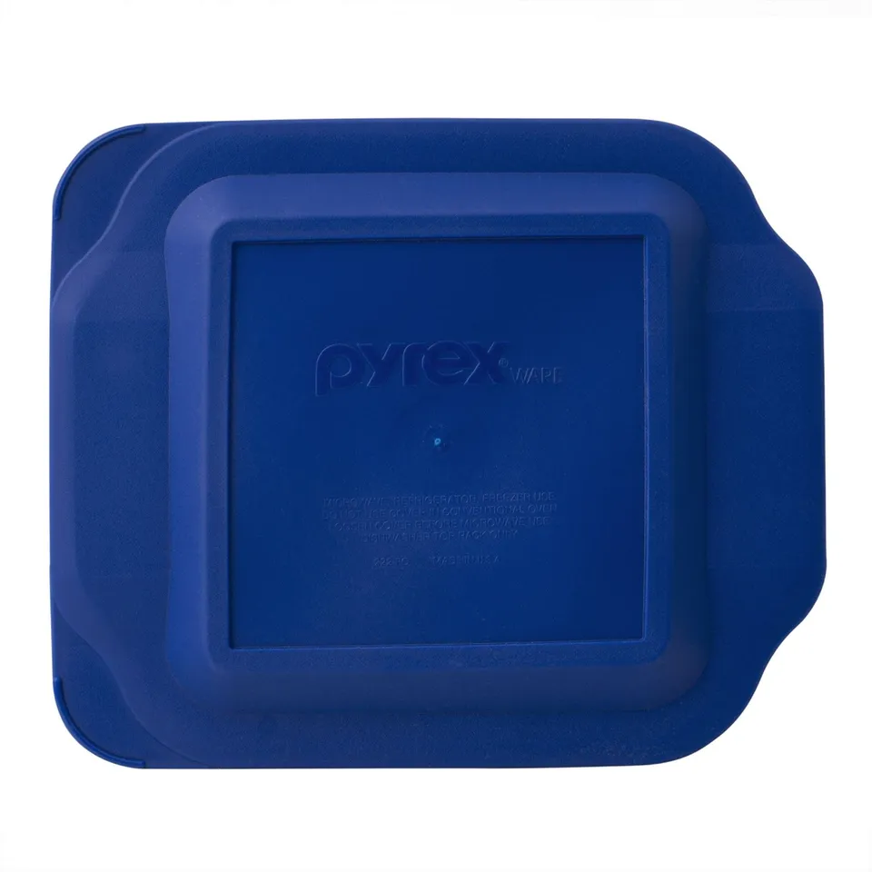 pyrex-blue-plastic-lid-for-watercolor-collection-8-square-baking-dish image 1