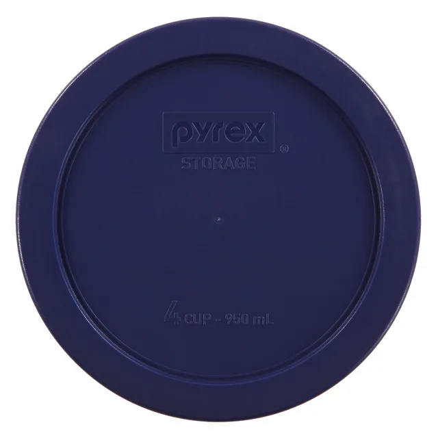 pyrex-4-cup-round-plastic-lid-dark-blue image 1