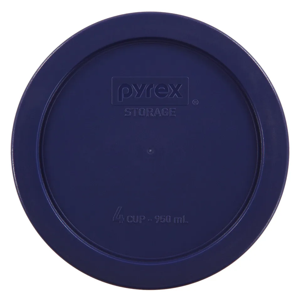 pyrex-4-cup-round-plastic-lid-dark-blue image 1