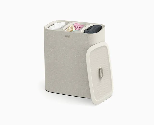 joseph-joseph-tota-trio-90l-laundry-separation-basket-ecru image 1