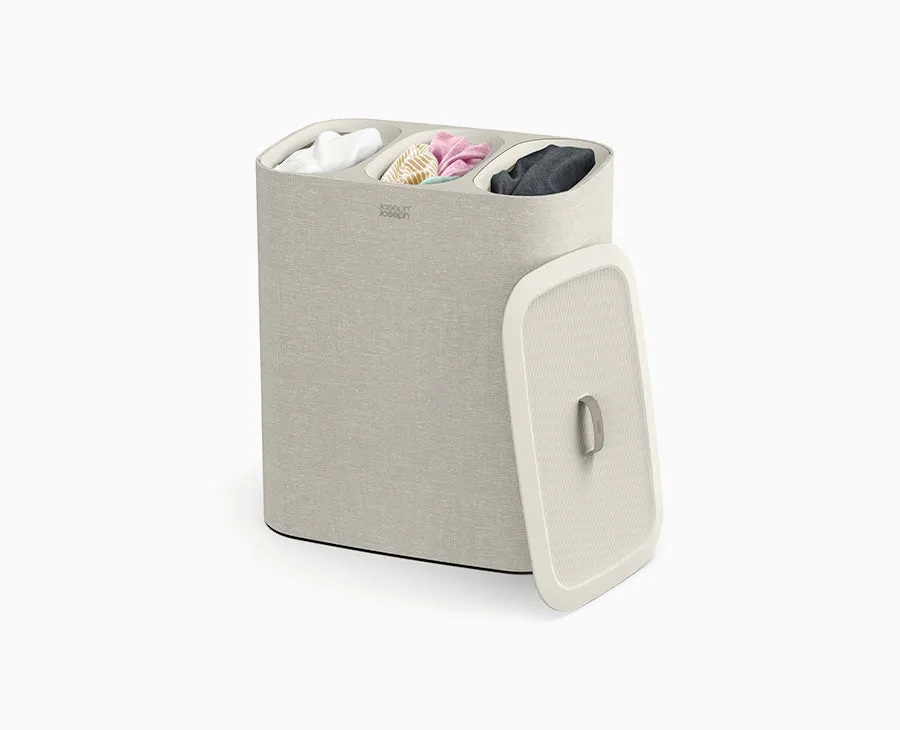 joseph-joseph-tota-trio-90l-laundry-separation-basket-ecru image 1