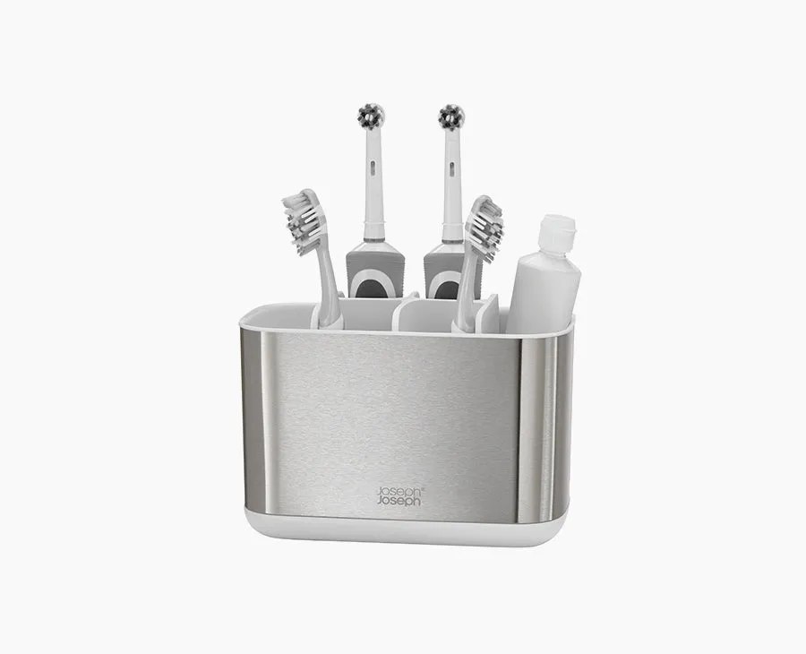 joseph-joseph-easystore-stainless-steel-large-toothbrush-holder image 1
