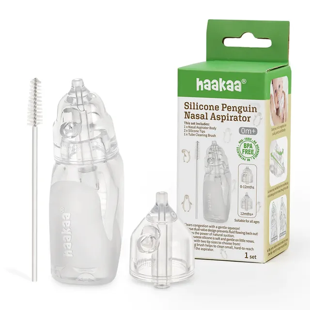 haakaa-silicone-penguin-nasal-aspirator-4-pack image 1