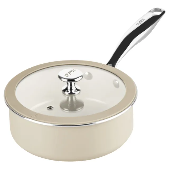 pyrex-ceramic-cookware-7-7-inch-2-quart-saucepan-with-lid image 1