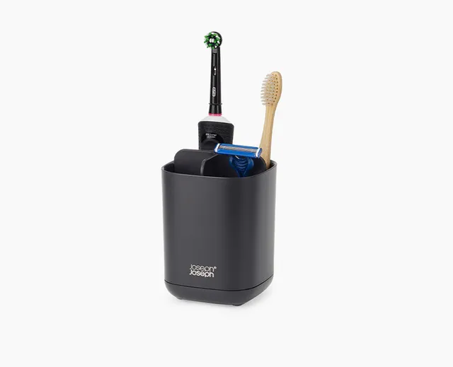 joseph-joseph-easystore-matt-black-toothbrush-holder image 1