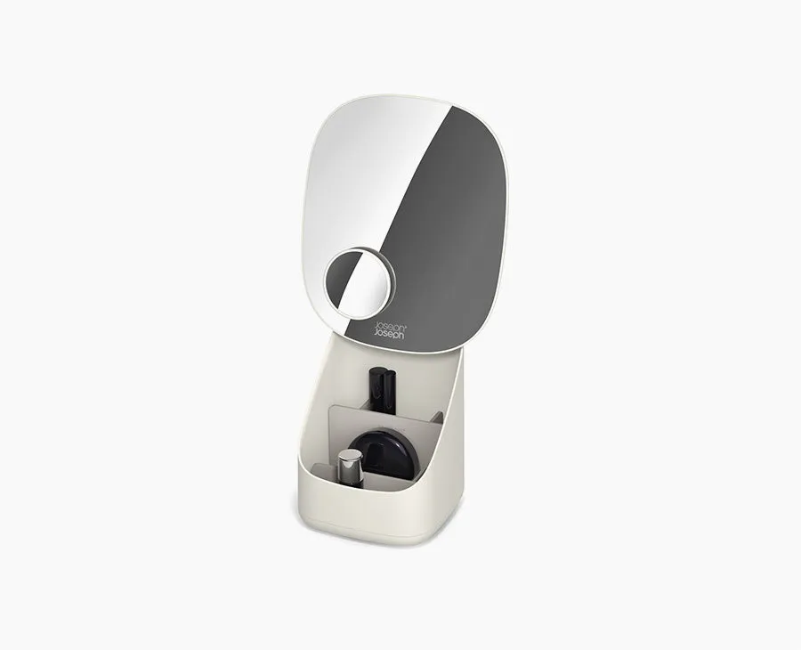 joseph-joseph-viva-pedestal-mirror-with-cosmetic-organiser image 1
