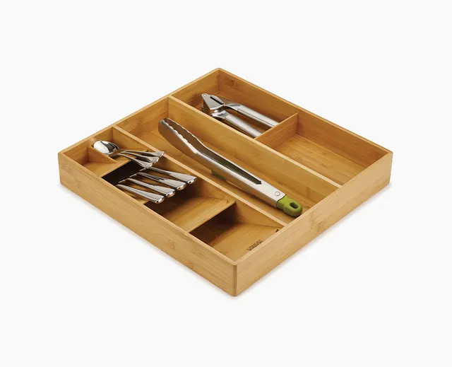 joseph-joseph-drawerstore-bamboo-cutlery-utensil-gadget-organiser-3-inch-minimum image 1