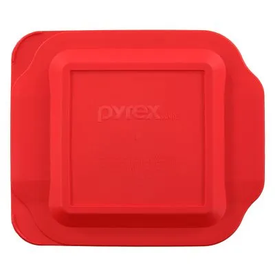 pyrex-red-lid-for-8-square-glass-baking-dish image 1