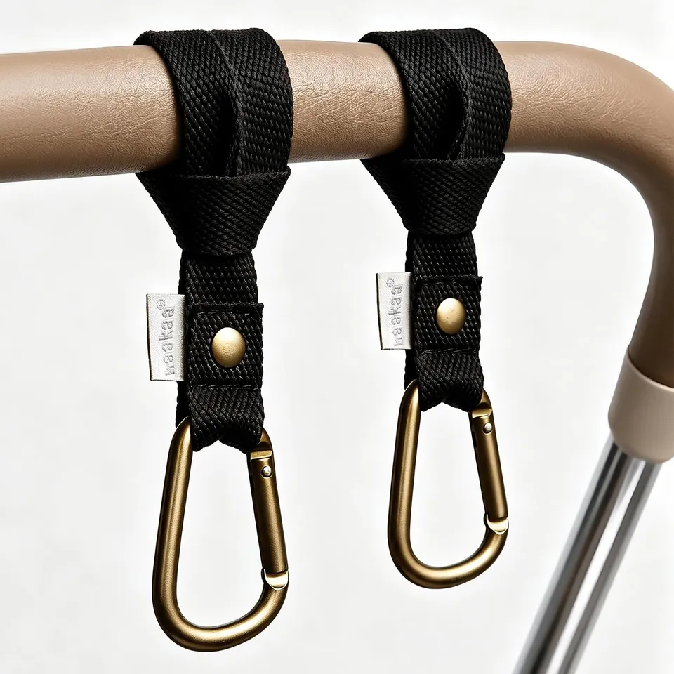 haakaa-universal-stroller-hooks-for-bags-2-pack-black image 1