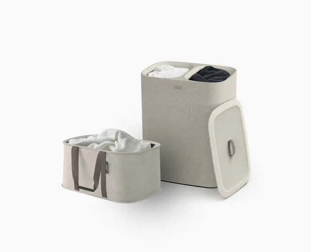 joseph-joseph-tota-90l-hold-all-35l-laundry-basket-set-ecru image 1