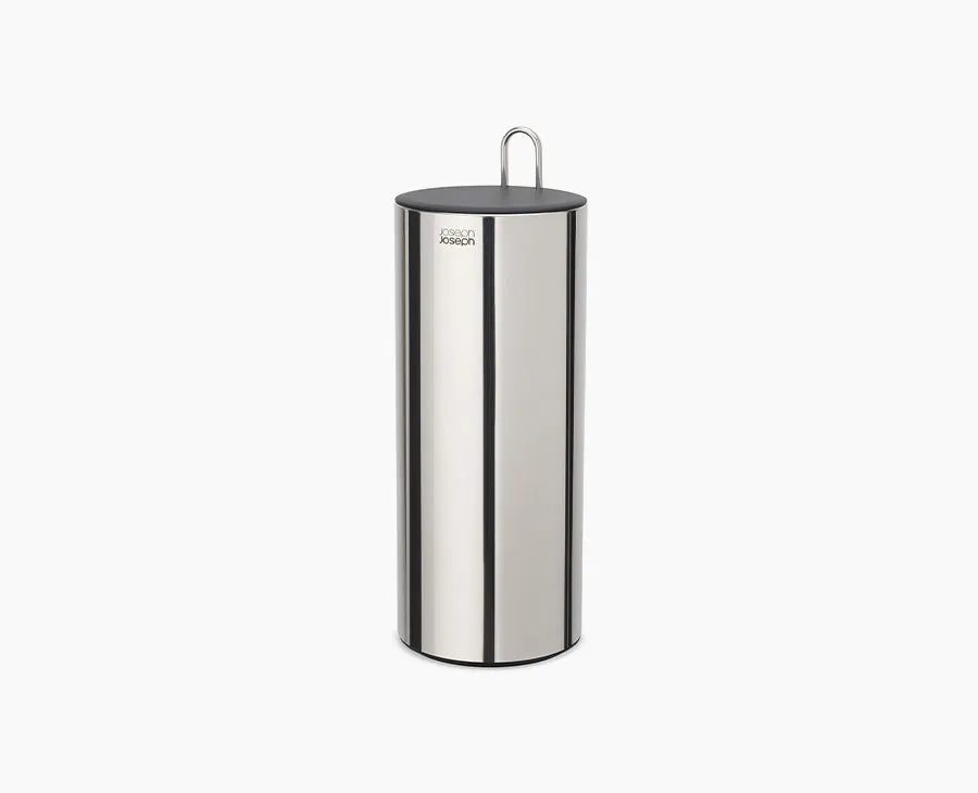 joseph-joseph-easystore-luxe-stainless-steel-concealed-toilet-roll-holder image 1
