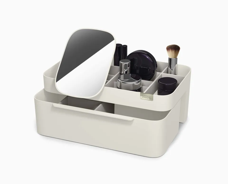 joseph-joseph-viva-large-cosmetic-organiser-with-removable-mirror image 1