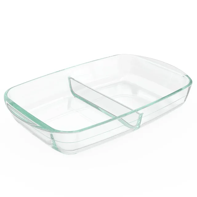 pyrex-8x12-divided-glass-baking-dish image 1