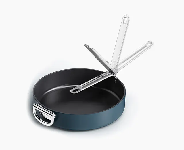 joseph-joseph-space-folding-handle-ceramic-non-stick-30cm-blue-frying-pan image 1