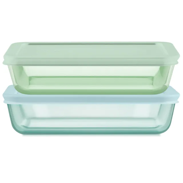 pyrex-simply-store-tinted-glass-3-cup-rectangle-storage-containers-4-piece-set-m image 1