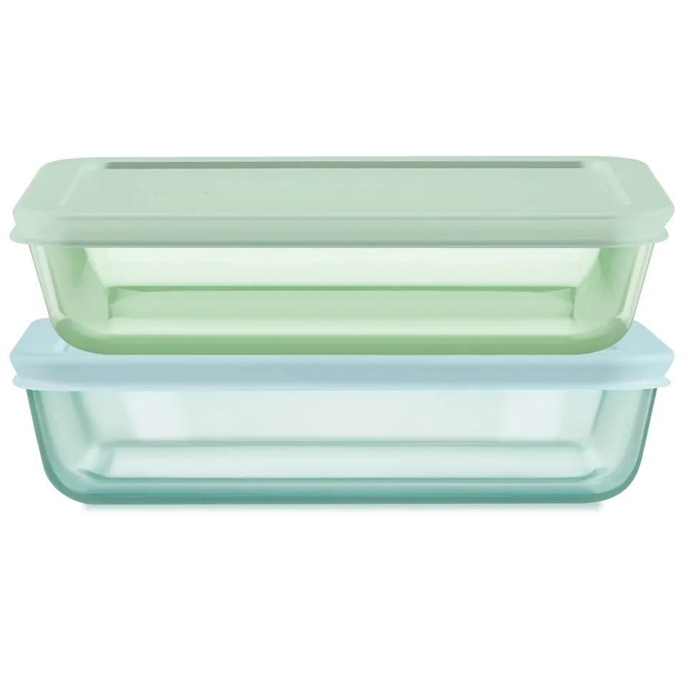pyrex-simply-store-tinted-glass-3-cup-rectangle-storage-containers-4-piece-set-m image 1