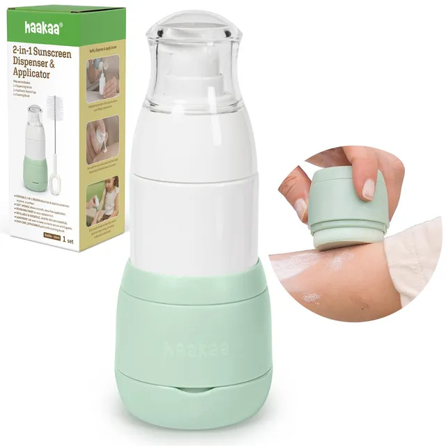 haakaa-sunscreen-applicator-for-kids-refillable-no-mess-sunblock-brush-with-soft image 1
