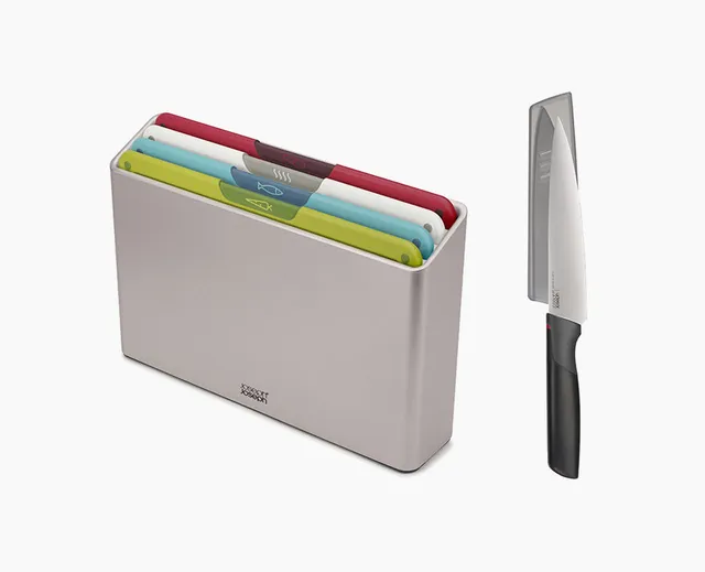 joseph-joseph-folio-icon-4-piece-chopping-board-set-with-knife-multicolour image 1