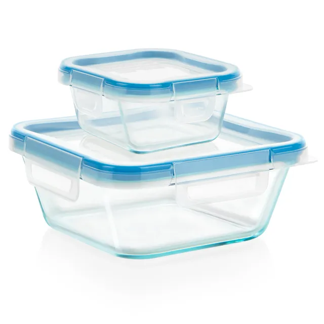 pyrex-snapware-total-solution-4-piece-square-glass-food-storage-set-with-lids image 1