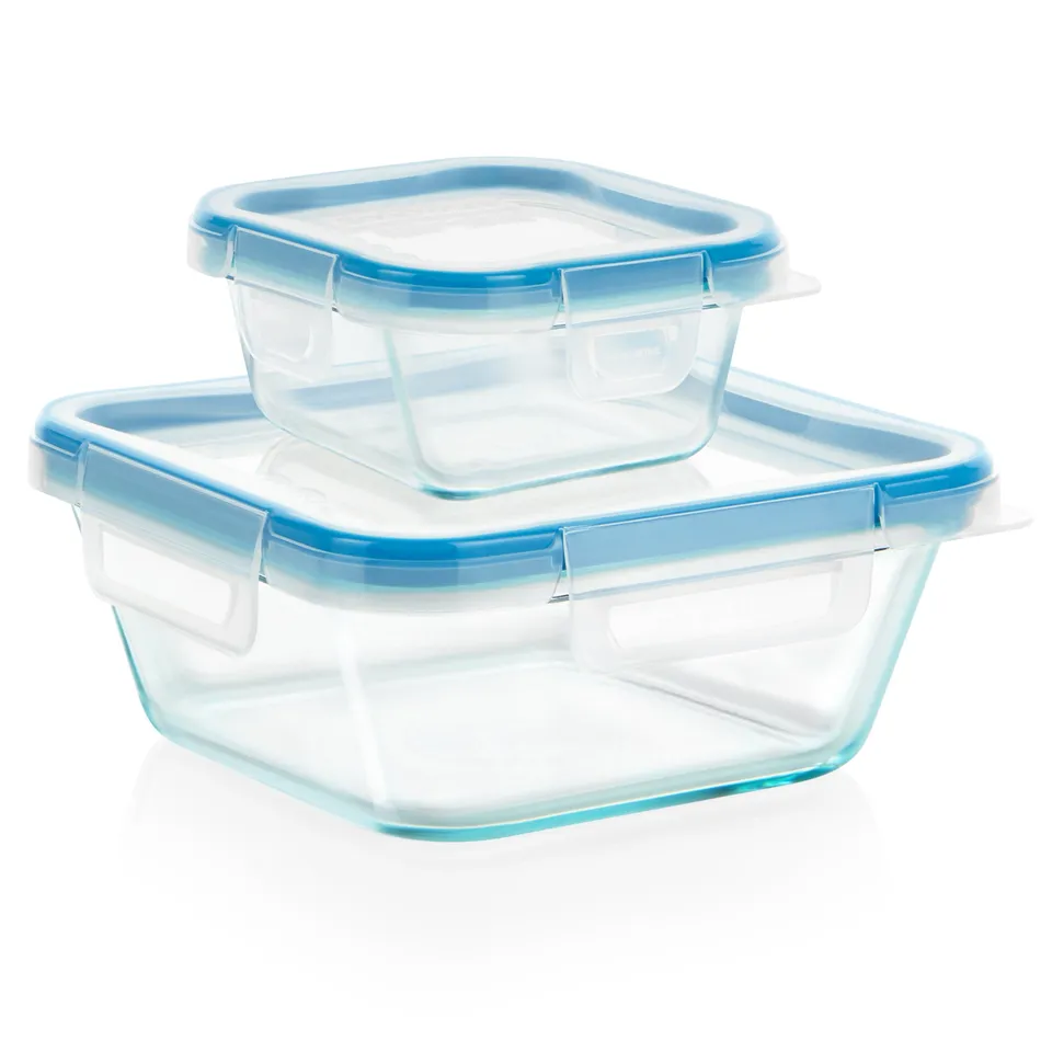 pyrex-snapware-total-solution-4-piece-square-glass-food-storage-set-with-lids image 1