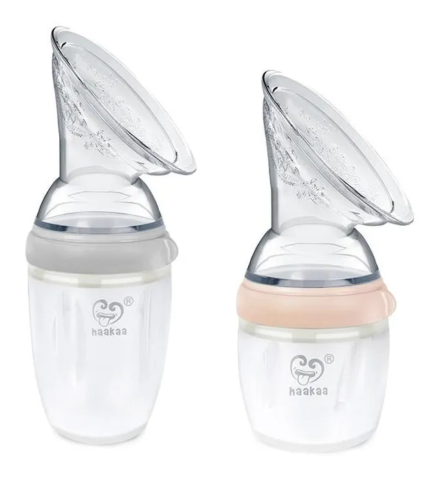 haakaa-gen-3-silicone-breast-pump-with-detachable-bottle-pack-of-4 image 1