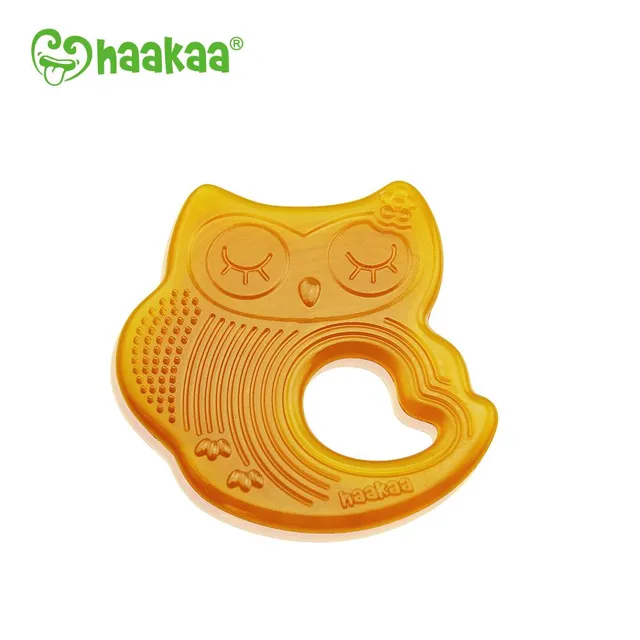 haakaa-sleeping-owl-natural-rubber-teether-pack-of-4 image 1