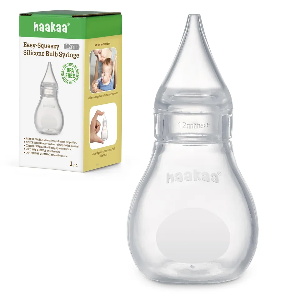 haakaa-silicone-baby-nasal-aspirator-easy-squeezy-nose-cleaner image 1