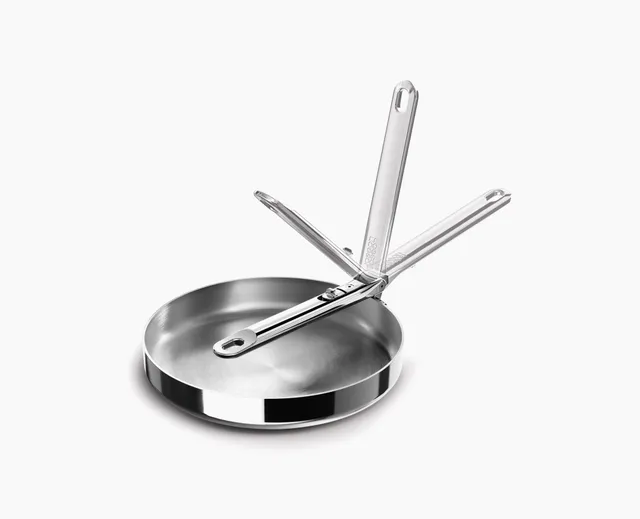 joseph-joseph-space-steel-24cm-folding-handle-frying-pan image 1