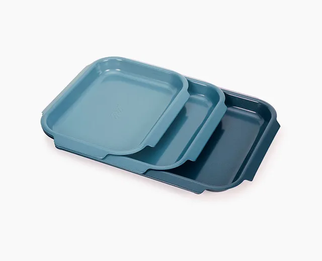 joseph-joseph-nest-bake-non-stick-3-piece-blue-baking-tray-set image 1
