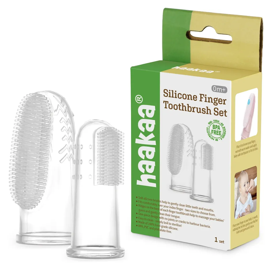 haakaa-silicone-finger-toothbrush-set-2-pieces-small-large image 1