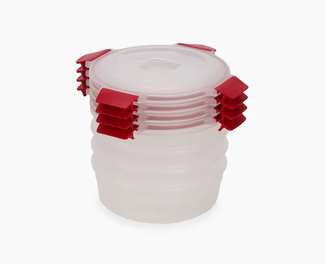 joseph-joseph-nest-lock-4-piece-red-1l-round-food-container-set image 1
