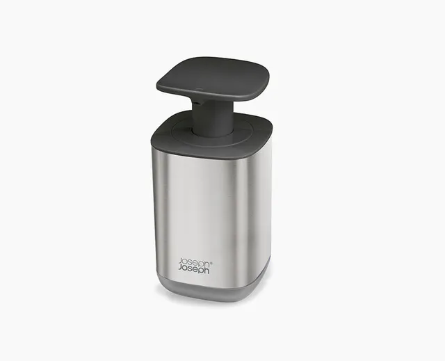 joseph-joseph-presto-steel-grey-hygienic-soap-dispenser-350ml image 1