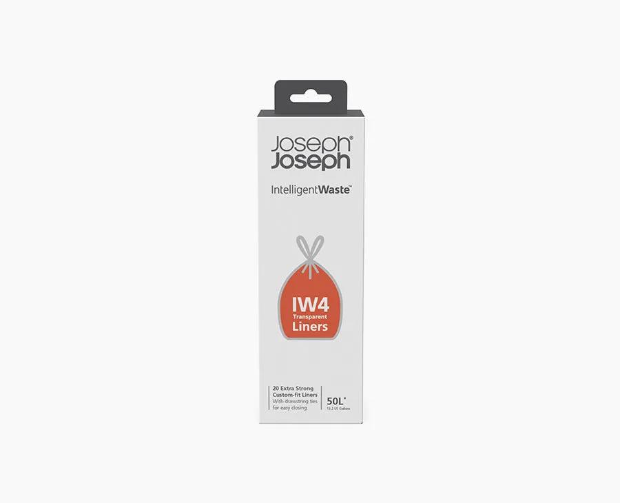 joseph-joseph-iw4-50l-clear-bin-liners-pack-of-20-for-titan-compactor image 1
