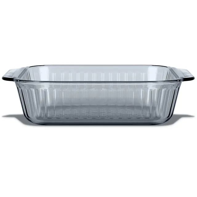 pyrex-sculpted-tinted-colors-8-square-baking-dish-smoke image 1