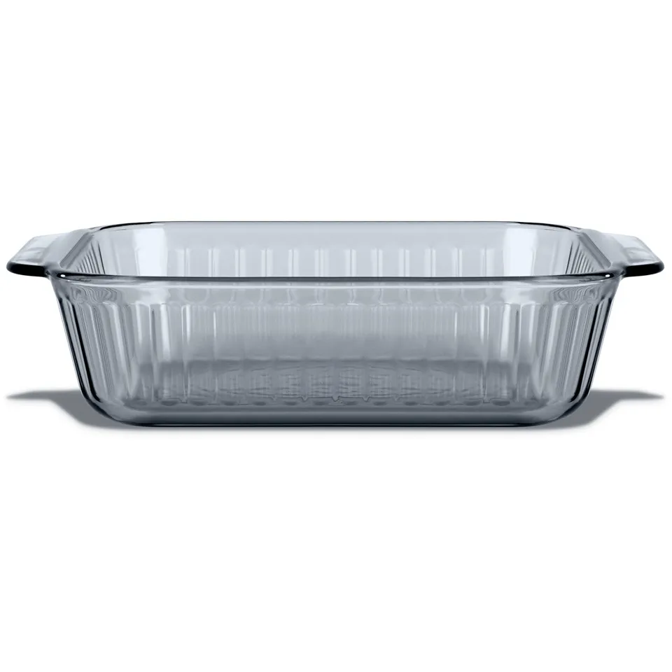 pyrex-sculpted-tinted-colors-8-square-baking-dish-smoke image 1