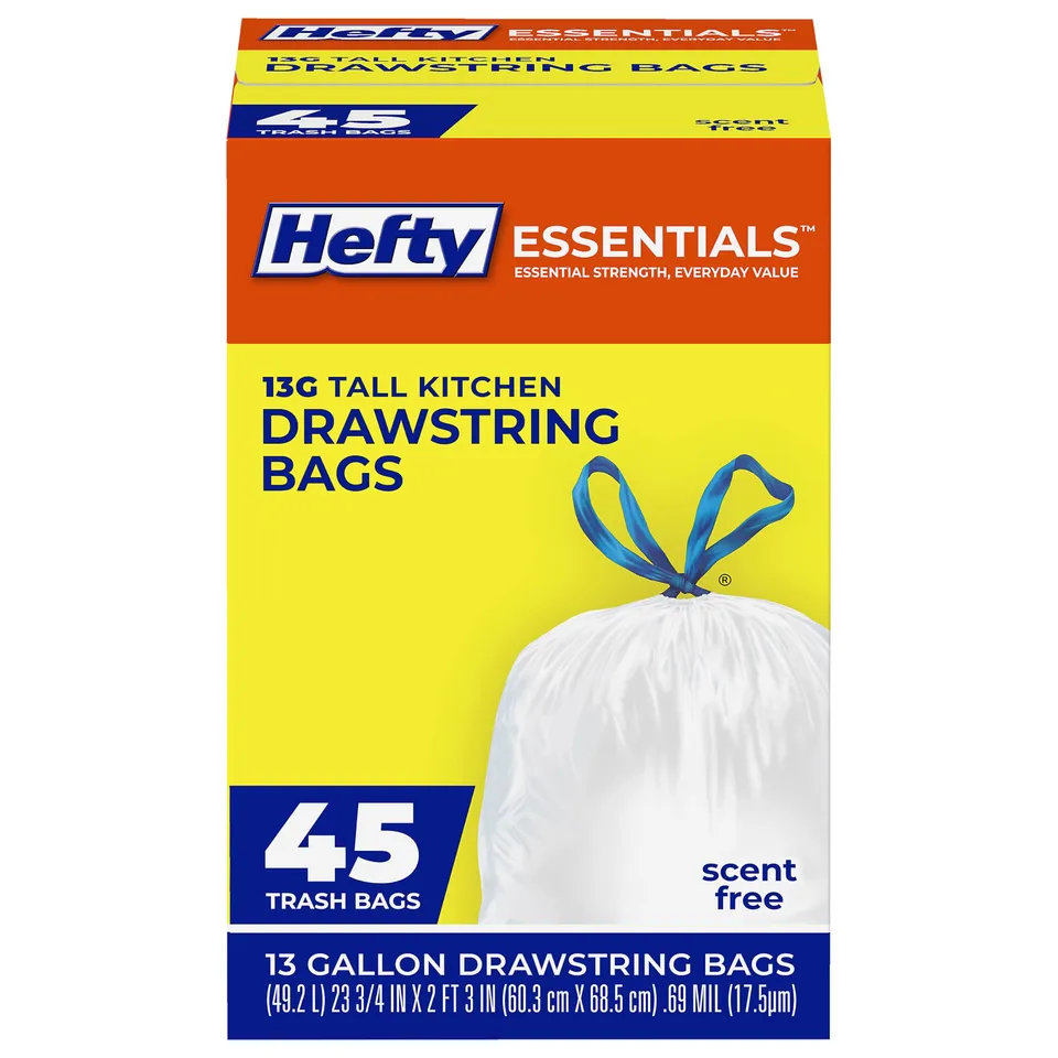 hefty-essentials-drawstring-13-gallon-kitchen-trash-bags-45-count-scent-free-whi image 1
