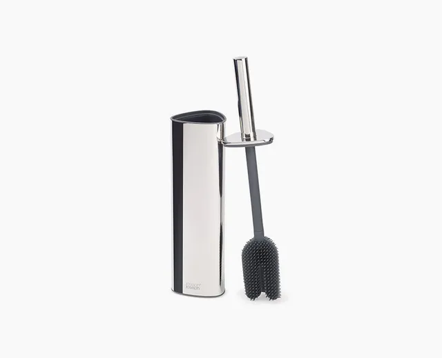 joseph-joseph-flex-360-luxe-toilet-brush-with-stainless-steel-finish image 1