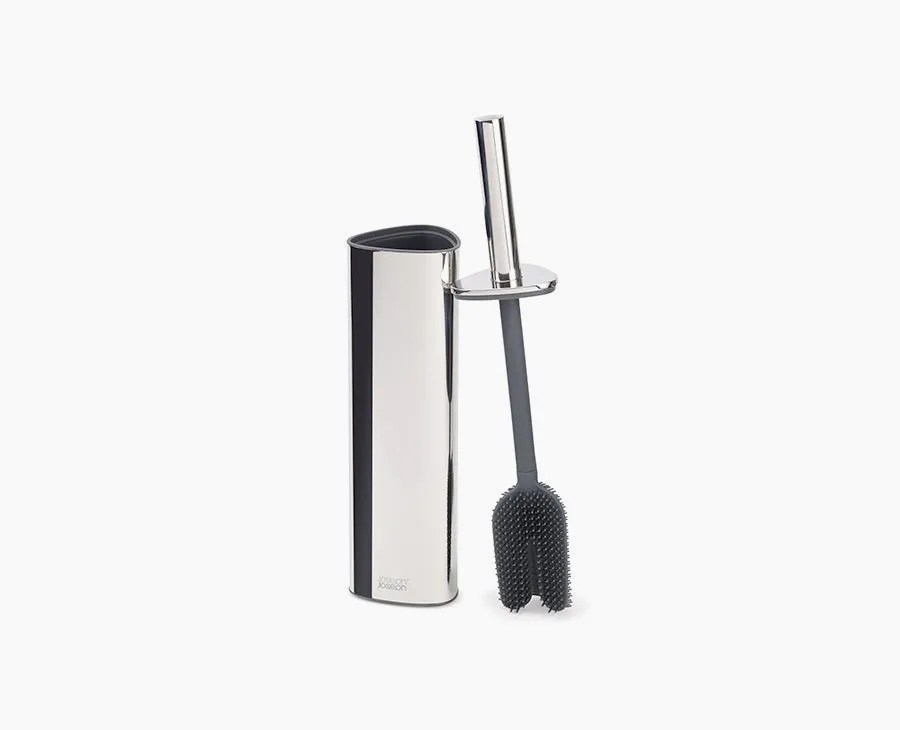 joseph-joseph-flex-360-luxe-toilet-brush-with-stainless-steel-finish image 1