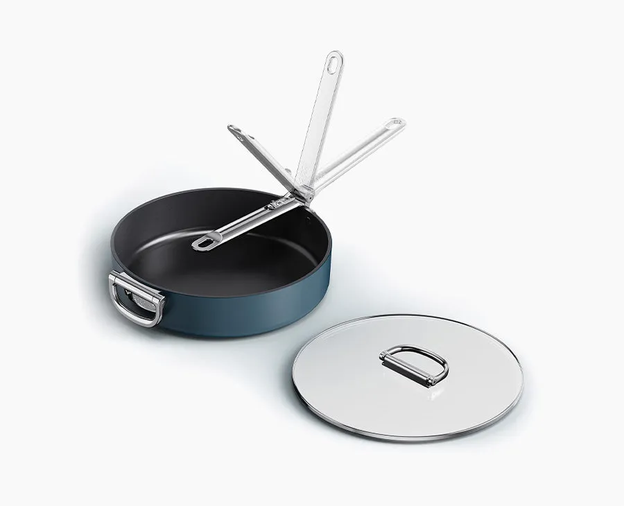 joseph-joseph-space-folding-handle-ceramic-non-stick-28cm-blue-saut-pan-with-lid image 1